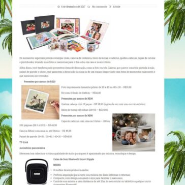Presentes para o Natal – Turismo por Cristina Lira
