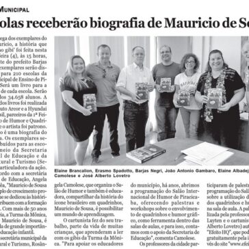 Escolas receberão biografia de Mauricio de Sousa – A Tribuna Piracicabana