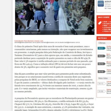 Catarinense reserva R$ 460 para presentes de Natal – Jornal de Santa Catarina (On-line)