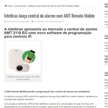 Intelbras lança central de alarme com AMT Remoto Mobile – Overbr