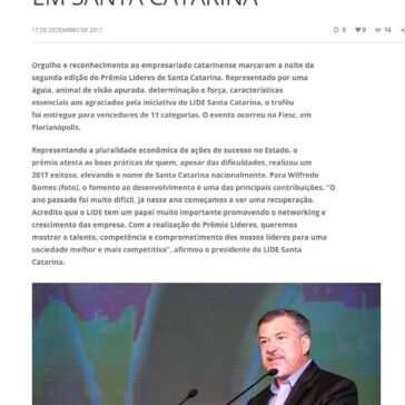 Prêmio Líderes reconhece personalidades de destaque em Santa Catarina – Blog do Prisco