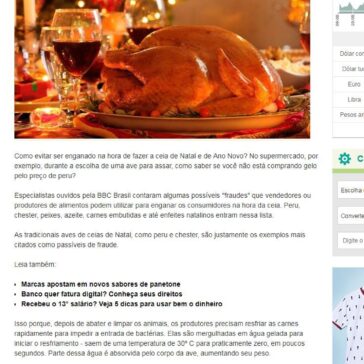 As fraudes em alimentos que podem atrapalhar as ceias de Natal e de Ano Novo – BOL Notícias