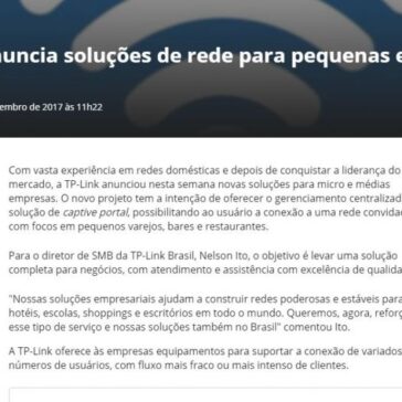 TP-Link anuncia soluções de rede para pequenas e médias empresas – Canal Tech