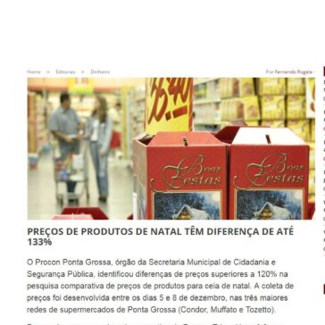 Preços de produtos de Natal têm diferença de até 133% – Jornal da Manhã (On-line)
