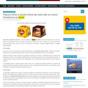 Paçoca Amor e Sonho Doce de Leite são os novos Panettone da Arcor – Jornal Dia Dia