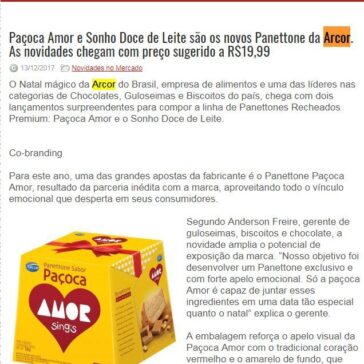 Paçoca Amor e Sonho Doce de Leite são os novos Panettone da Arcor. As novidades chegam com preço sugerido a R$19,99 – Rede Press