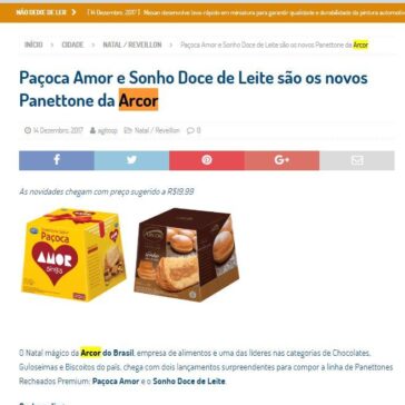 Paçoca Amor e Sonho Doce de Leite são os novos Panettone da Arcor – Agito S