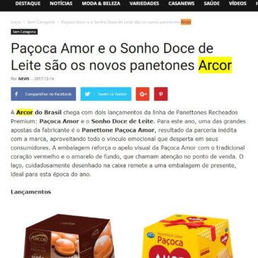 Paçoca Amor e o Sonho Doce de Leite são os novos panetones Arcor – Revista News