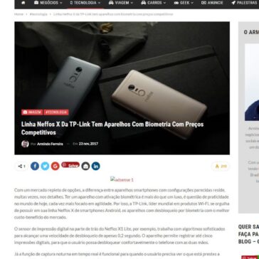 Linha Neffos X Da TP-Link Tem Aparelhos Com Biometria Com Preços Competitivos – Blog do Armindo