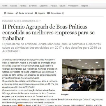 II Prêmio Agruparh de Boas Práticas consolida as melhores empresas para se trabalhar – O Atibaiense