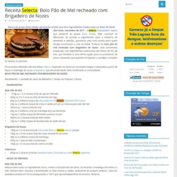 Receita Selecta: Bolo Pão de Mel recheado com Brigadeiro de Nozes – Jornal Dia Dia