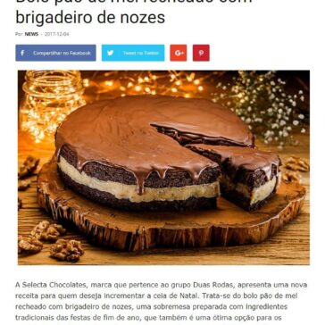 Bolo pão de mel recheado com brigadeiro de nozes – Revista News