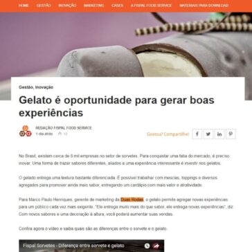 Gelato é oportunidade para gerar boas experiências – Fispal Food Service