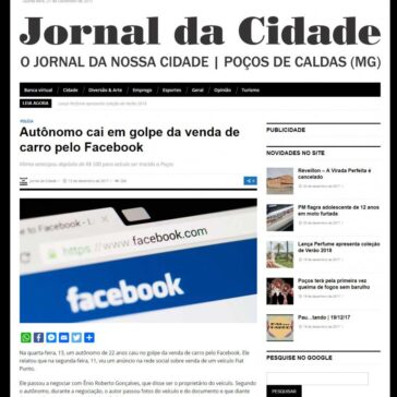 Autônomo cai em golpe da venda de carro pelo Facebook – Jornal da Cidade