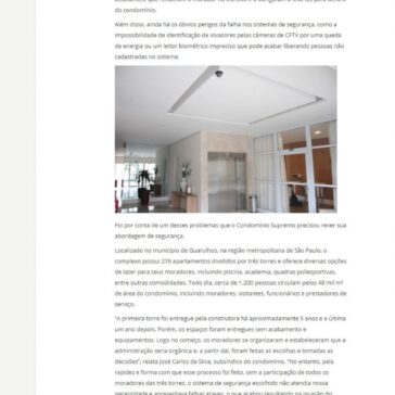 Case: Otimização de segurança dedicada – Condomínio Supremo – Digital Security
