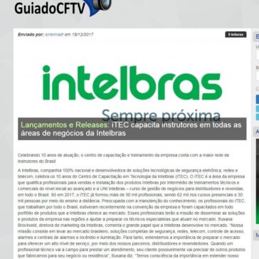 iTEC capacita instrutores em todas as áreas de negócios da Intelbras – Guia do CFTV