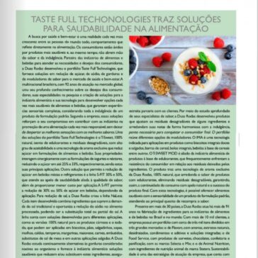 Tast Full Techonologies traz soluções para saudabilidade na alimentação – Aditivos & Ingredientes