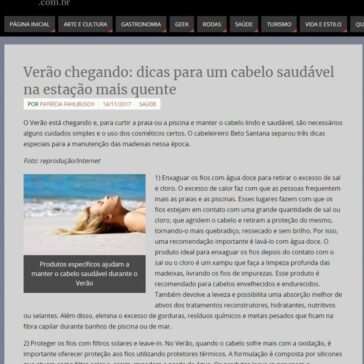 Verão chegando: dicas para um cabelo saudável na estação mais quente – Asas & Eixos