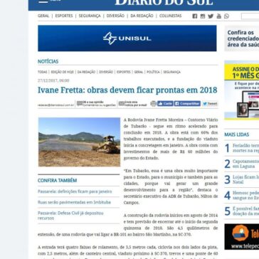 Ivane Fretta: obras devem ficar prontas em 2018 – Diário do Sul