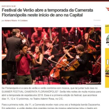 Festival de Verão abre a temporada da Camerata Florianópolis neste início de ano na Capital – Informe Online/SC