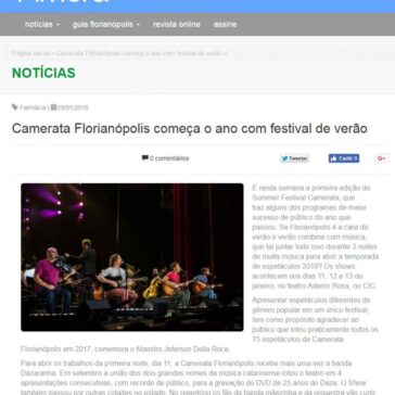 Camerata Florianópolis começa o ano com festival de verão – Revista Riviera Online