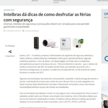 Intelbras dá dicas de como desfrutar as férias com segurança – InforChannel