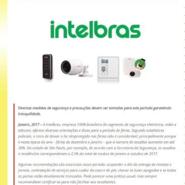 Intelbras dá dicas de como desfrutar as férias com segurança – MTI Tecnologia