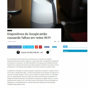 Dispositivos do Google estão causando falhas em redes Wi-Fi – Hype News