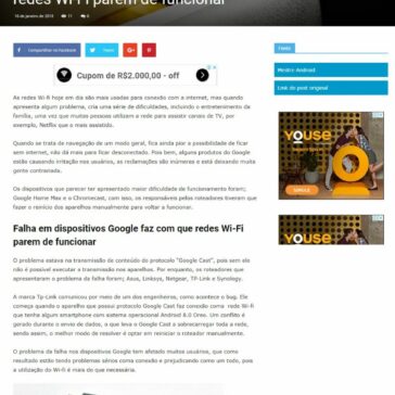 Falha em dispositivos Google faz com que redes Wi-Fi parem de funcionar – Noticias do Dia