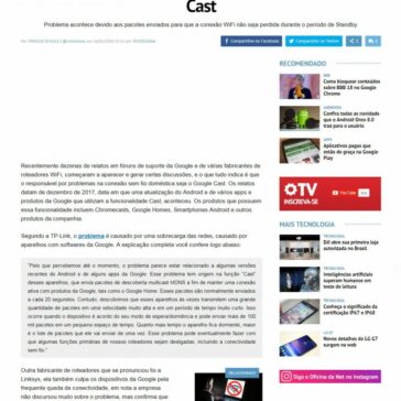 Seu WiFi está ruim O problema pode ser o Google Cast – Oficina da Net