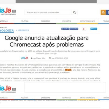 Google anuncia atualização para Chromecast após problemas – Leia Já