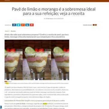 Pavê de limão e morango é a sobremesa ideal para a sua refeição; veja a receita – IG