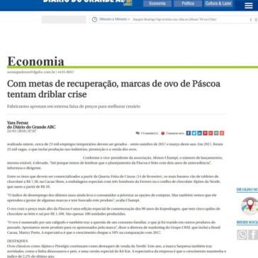 Com metas de recuperação, marcas de ovo de Páscoa tentam driblar crise – Diário do Grande ABC (On-line)