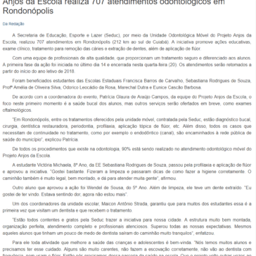 Anjos da Escola realiza 707 atendimentos odontológicos em Rondonópolis – Folha Max