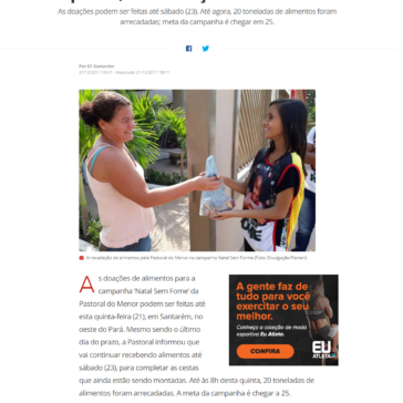 Campanha ‘Natal Sem Fome’ encerra nesta quinta, mas doações continuam – G1 Santarém