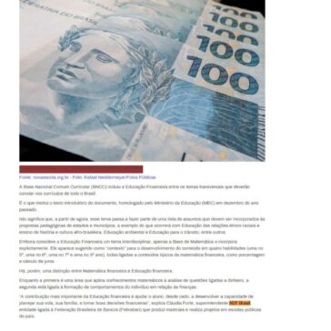 BNCC inclui Educação Financeira em Matemática – Jornal da Fronteira