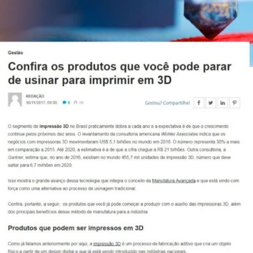 Confira os produtos que você pode parar de usinar para imprimir em 3D – A Voz da Indústria