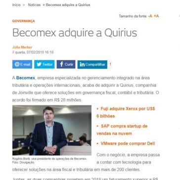 Becomex adquire a Quirius – Baguete