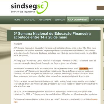 5ª Semana Nacional de Educação Financeira acontece entre 14 a 20 de maio – Sindseg