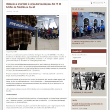 Desconto a empresas e entidades filantrópicas tira R$ 60 bilhões da Previdência Social – DMT em Debate