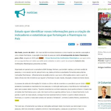 Estudo quer identificar novas informações para a criação de indicadores e estatísticas que fortaleçam a filantropia no País – Plurale