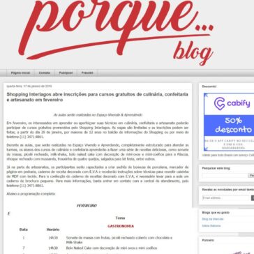 Shopping Interlagos abre inscrições para cursos gratuitos de culinária, confeitaria e artesanato em fevereiro – É Bom Porque