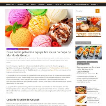 Duas Rodas patrocina equipe brasileira na Copa do Mundo de Gelatos – Sabor à Vida Gastronomia