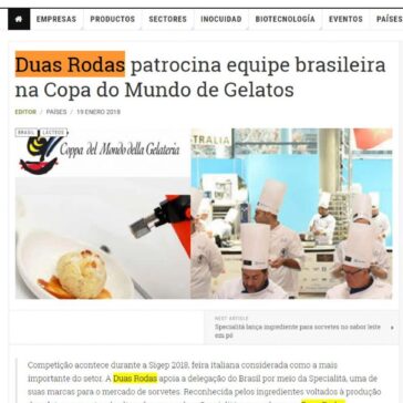 Duas Rodas patrocina equipe brasileira na Copa do Mundo de Gelatos – Food News Latam