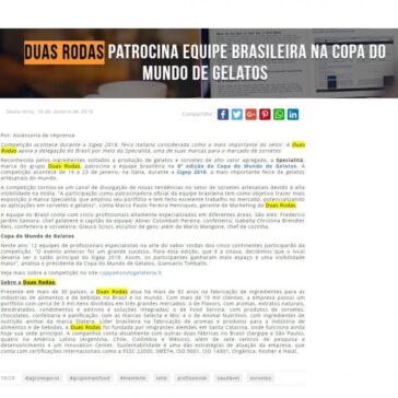 Duas Rodas patrocina equipe brasileira na Copa do Mundo de Gelatos – Grupo Mais Food