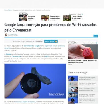 Google lança correção para problemas de Wi-Fi causados pelo Chromecast – Tecnoblog