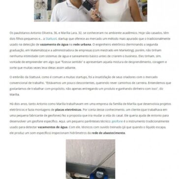 Stattus4, ou como este casal inventou um “ouvido biônico” para detectar vazamento de água – Portal Saneamento Básico