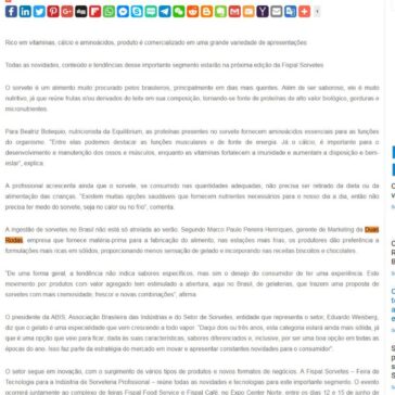 Muito Apreciado no Verão, o Sorvete é Nutritivo, Alimenta e Combina com Todas as Estações do Ano – SEGS