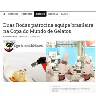 Duas Rodas patrocina equipe brasileira na Copa do Mundo de Gelatos – Lácteos Latam