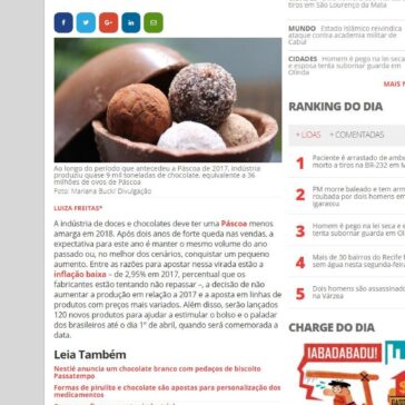Fabricantes já esperam uma Páscoa mais animadora – Jornal do Commércio